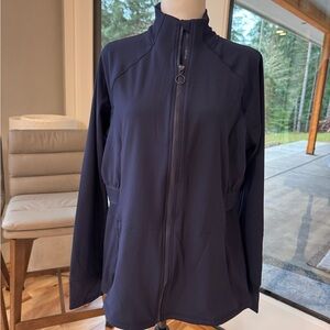 Women's Navy Full-Zip Jacket - Fabletics